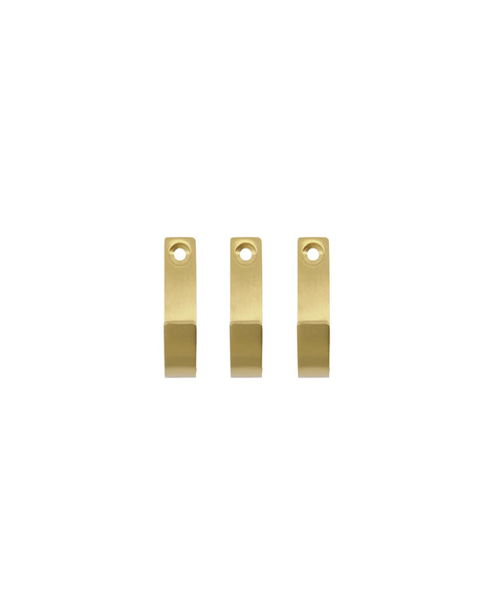 Hooks, MKThapsus, Brushed brass finish