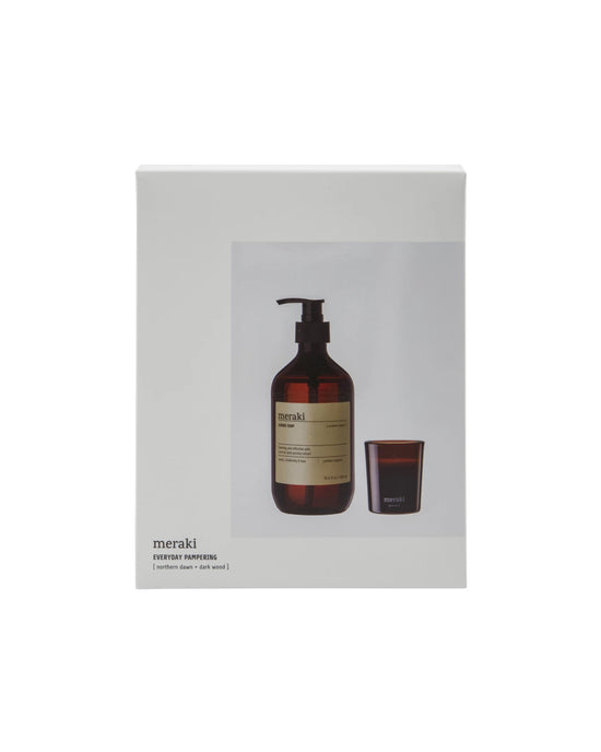 Gift box, Northern Dawn Hand Soap + Dark Wood Candle, 490|60 ml|g