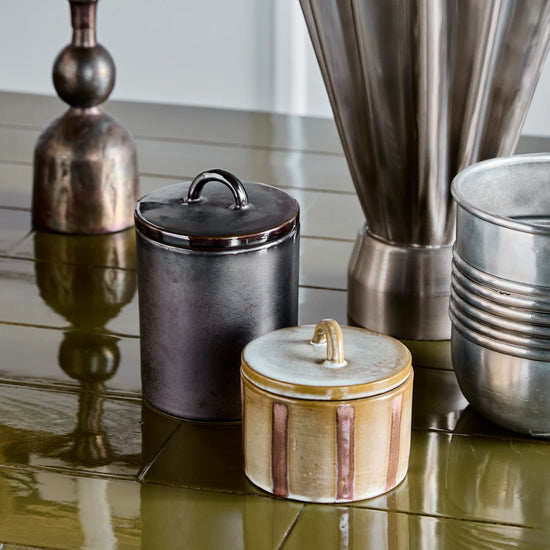 Opbevaringsbokse, HDTallic, Sort;Brun;Sand