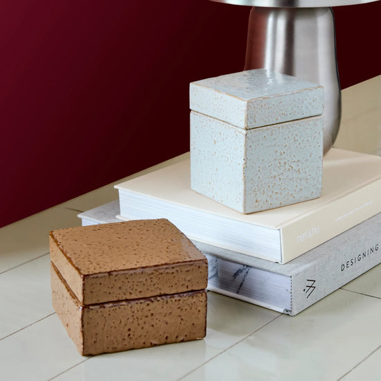 Opbevaringsbokse, HDTreasure, Brun;Lyseblå