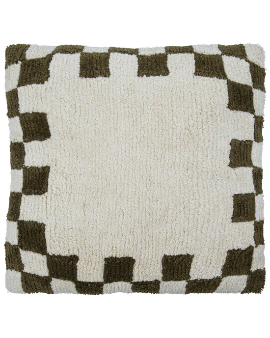 Kissenbezug, HDChess, Grün;Off-White