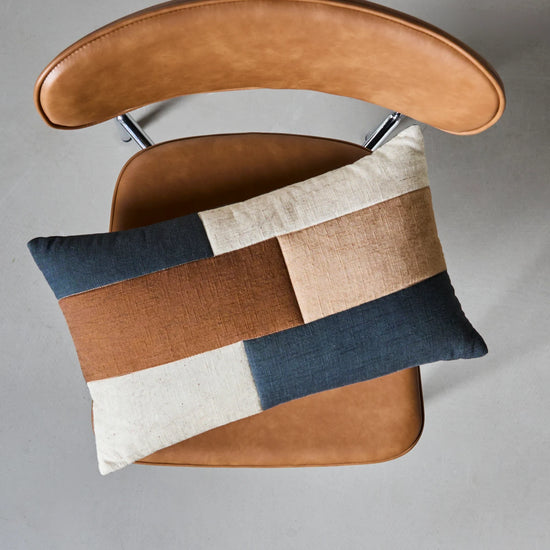 Cushion cover, HDPatch, Black, Sand, Brown