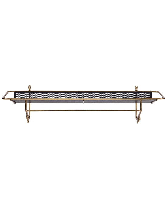 Shelf, HDWally, Antique brass finish, Black