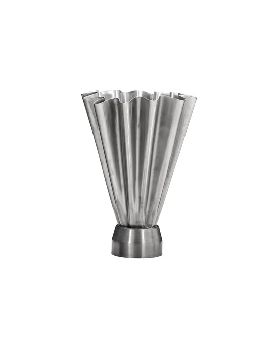 Vase, HDFlood, Brushed silver finish