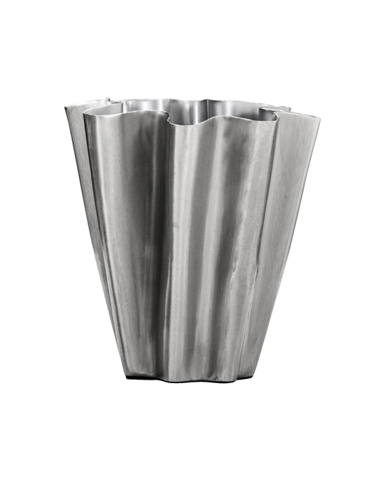 Vase, HDFlood, Brushed silver finish
