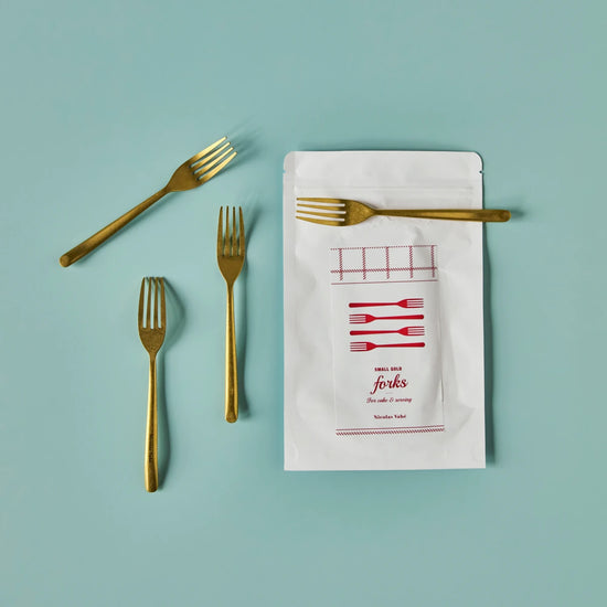 Cake fork, NVCake, Antique gold finish