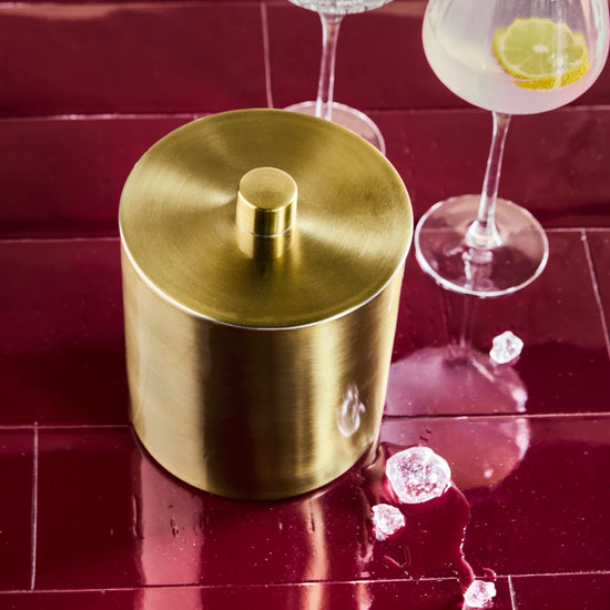 Ice bucket, HDKett, Antique brass finish