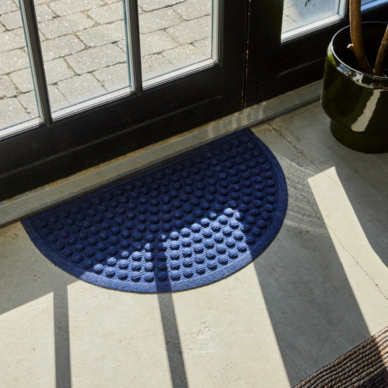 Door mat, HDEntry, Half Round, Blue