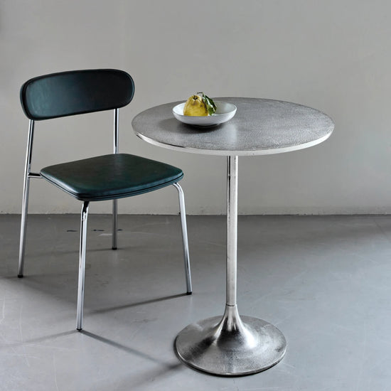Cafe table, HDPan, Silver finish