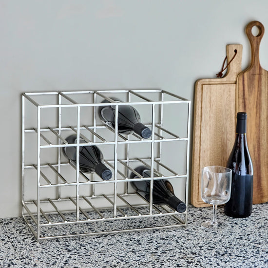 Weinregal, HD12, Silber-Finish