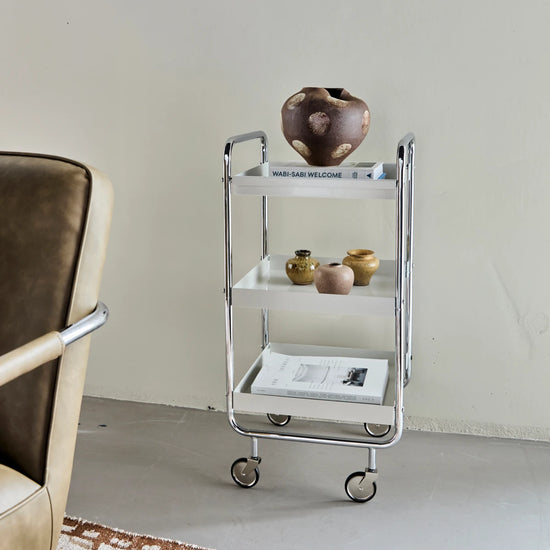 Trolley, HDRoll, Råhvid, Krom