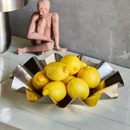 Bowl, HDFlood, Brushed silver finish