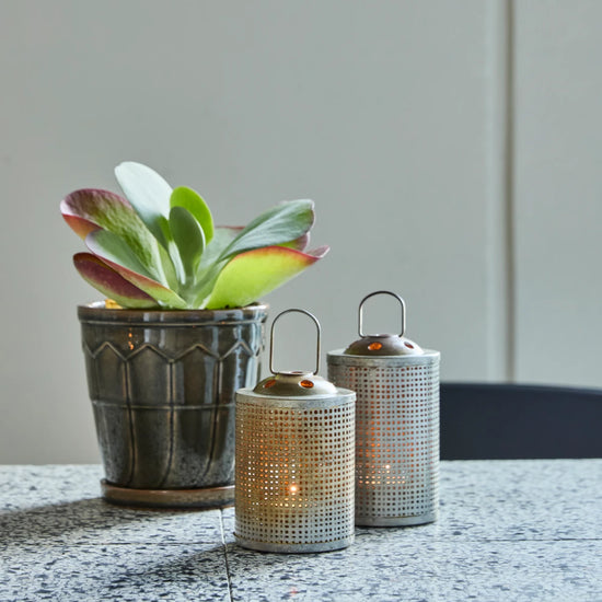 Tealight holder, HDMeta, Antique brass finish