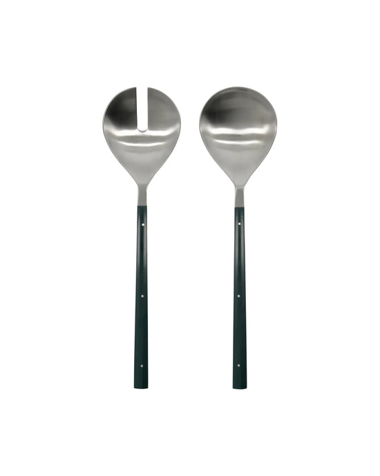 Salad set, HDLata, Dark green, Silver finish