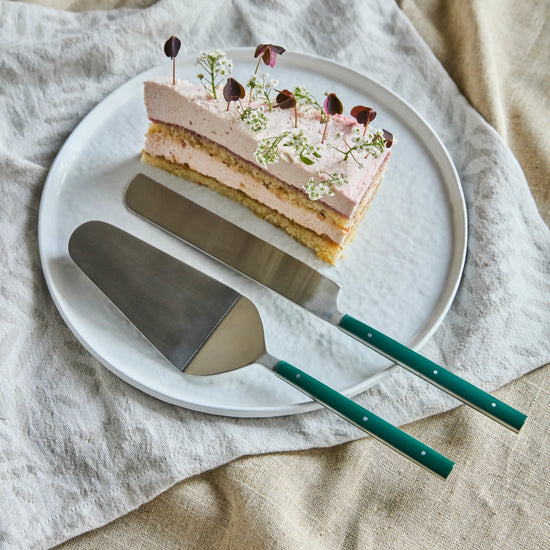 Cake server, HDLata, Dark green, Polished stainless steel