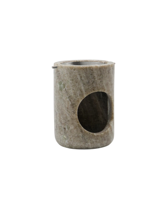 Ölbrenner, MKMarble, Beige, Silber-Finish