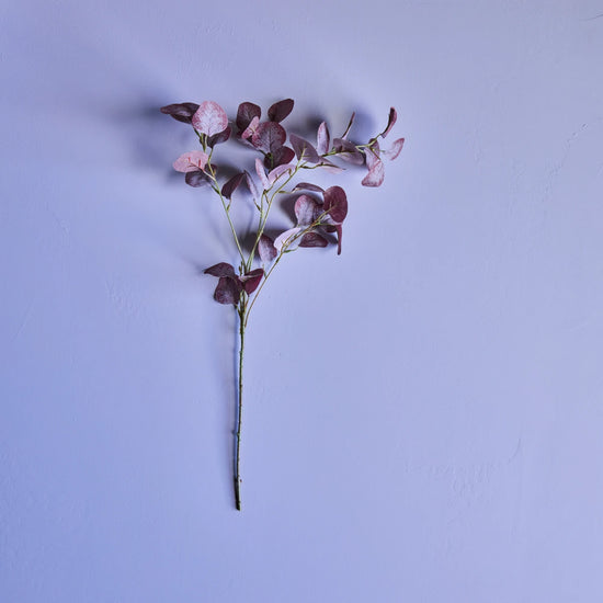 Artificial branch, HDEucalyptus, Burgundy