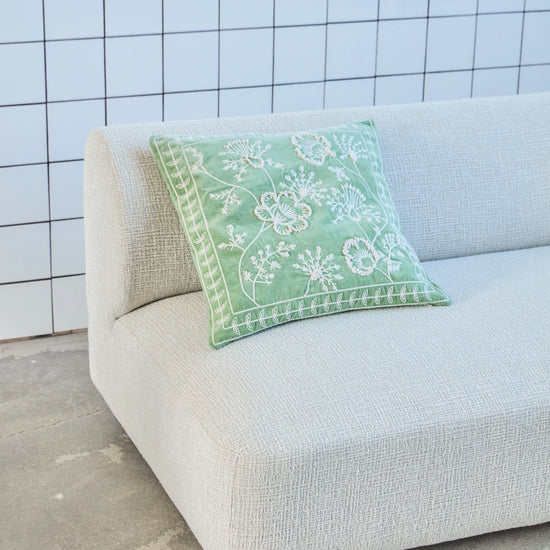 Cushion cover, HDMano, Mint green, Off-white