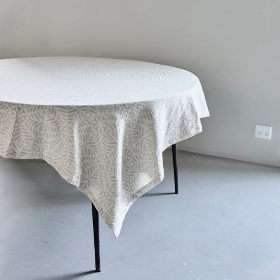 Tischdecke, HDClip, Weiß, Grau