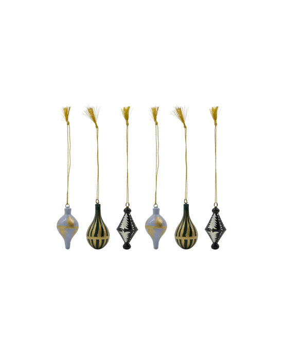 Christmas ornament, HDStero, Black, White, Gold, Blue, Green