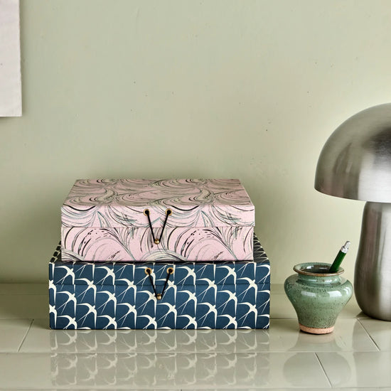 Aufbewahrungsschachteln, HDKeep, Rosa, Dunkelgrau