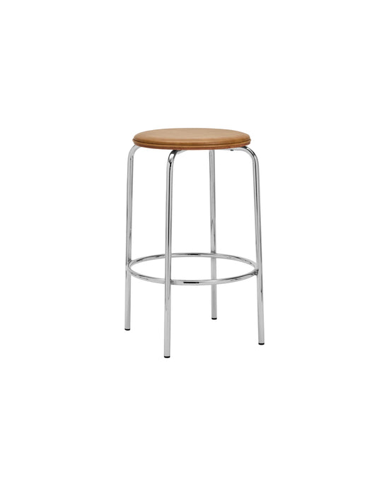 Bar Stool, HDComma, Cognac, Chrome