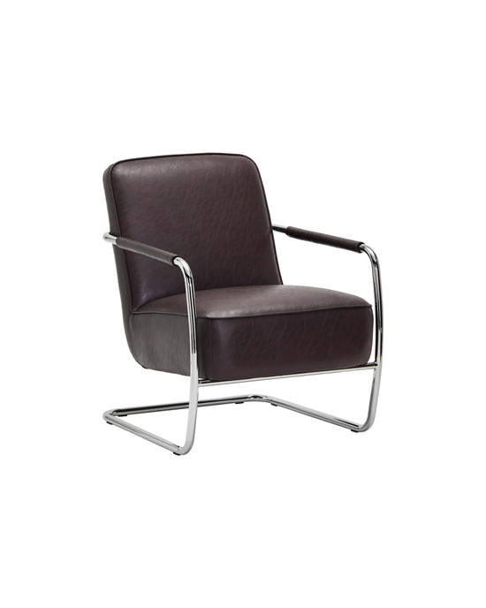 Lounge chair, HDComma, Mulberry, Chrome