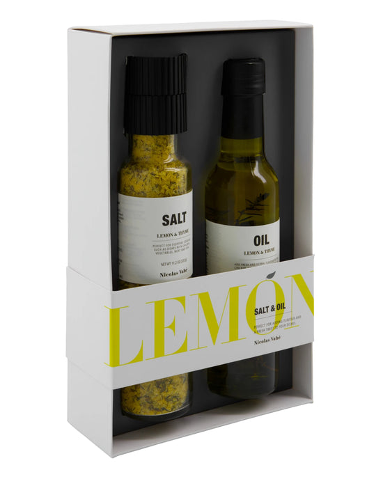 Gift box, Salt & oil, Lemon, 330|25 g|cl