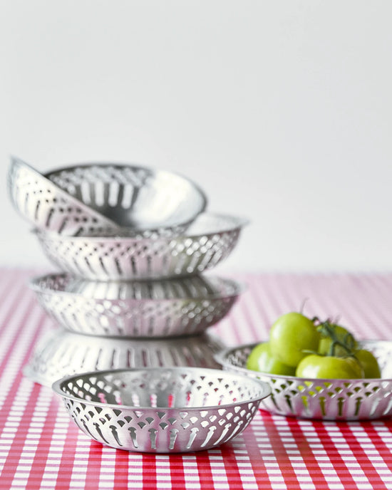Bread basket, NVBread, Antique silver finish