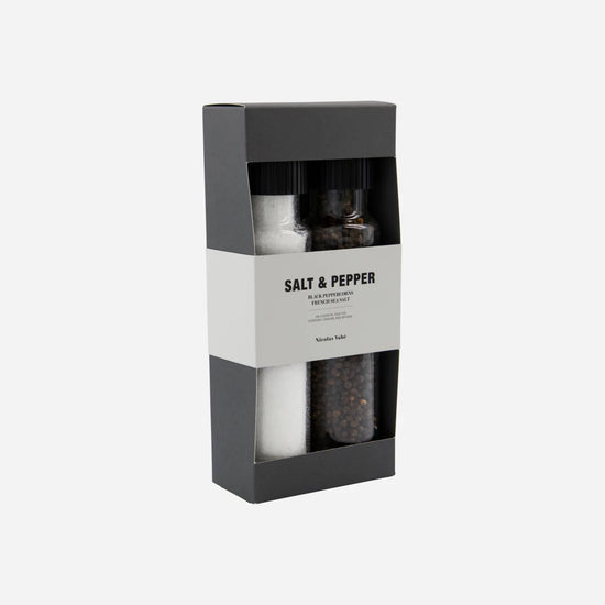 Gift box, French sea salt + pepper, black, 140|335 g|g