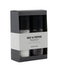 Gift box, French sea salt + pepper, black, organic, 60|120 g|g