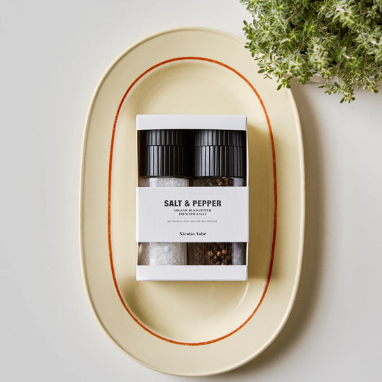 Gift box, French sea salt + pepper, black, organic, 60|120 g|g