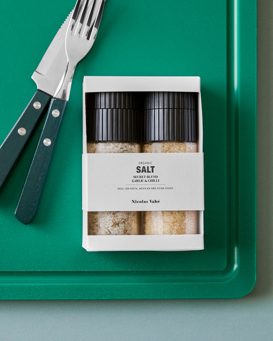 Gaveæske, Nicolas Vahé Organic Secret blend & Salt, Garlic & Chilli
