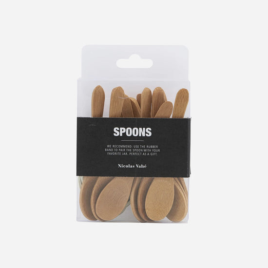 Bamboo spoon, NVw. White Rubberband