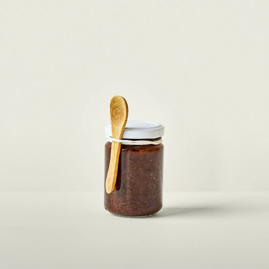 Bamboo spoon, NVw. White Rubberband