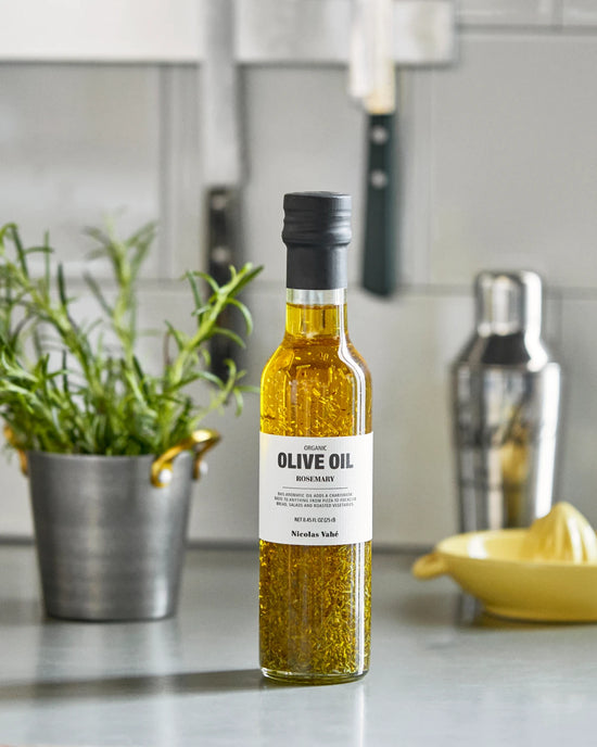 Organic olive oil with rosemary