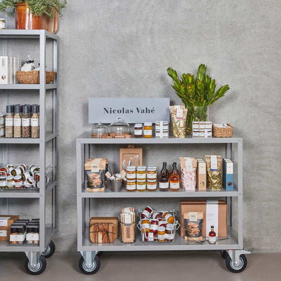 Shelving unit w. 4 wheels, NVTrolley, Grey