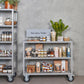 Shelving unit w. 4 wheels, NVTrolley, Grey