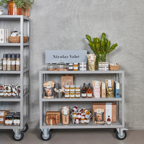 Reol m. 4 hjul, NVTrolley, Grå