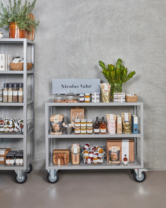 Reol m. 4 hjul, NVTrolley, Grå