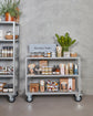 Regal m. 4 Räder, NVTrolley, Grau