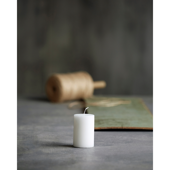 Pillar candle, White