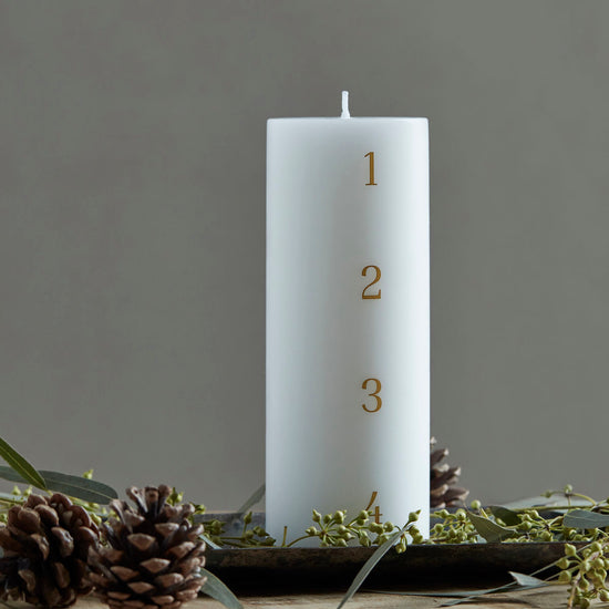 Advent candle, HDStart, Weiß