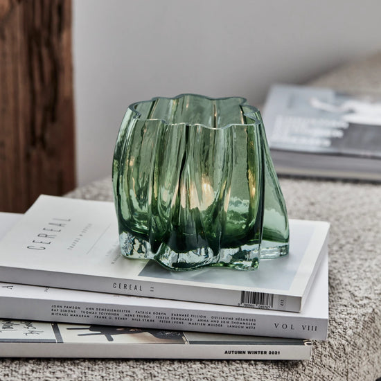 Tealight holder, HDCurva, Green