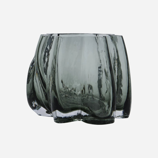 Tealight holder, HDCurva, Smoked grey