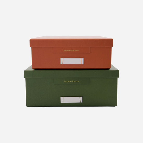 Storage boxes, HDKeep, Green/Orange