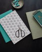Notizbuch, HDDraw, White/Turqouise/Green