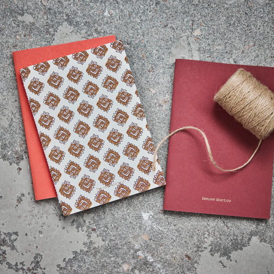 Notebook, HDWrite, Beige, Burgundy, Orange