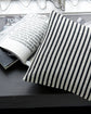 Kissenbezug, Stripe, Schwarz/Grau
