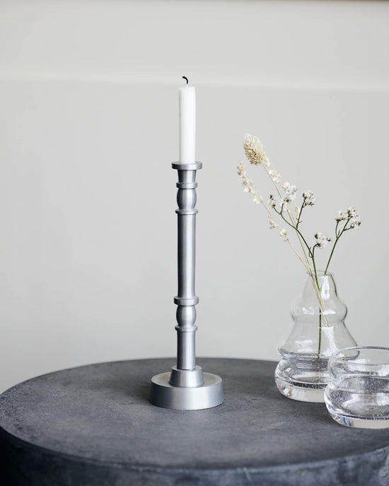 Candle stand, HDJersey, Silver oxidized